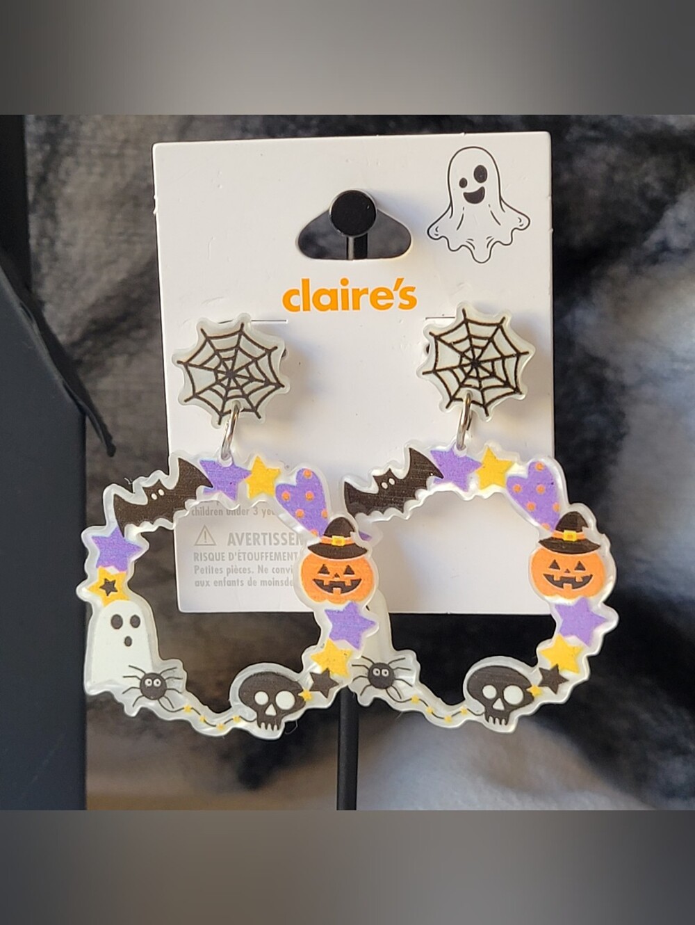 Claire's Halloween Themed Hoop Earrings